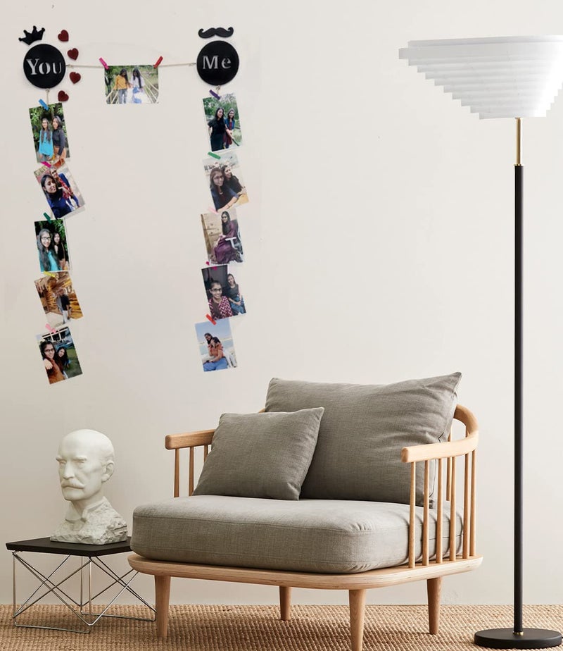 Khush Enterprise Khush Its Amazing Home Decor Wood You And Me Hanging Photo Display DIY Picture Photo Frame Collage Set Includes Multi colour Clips - Image 4