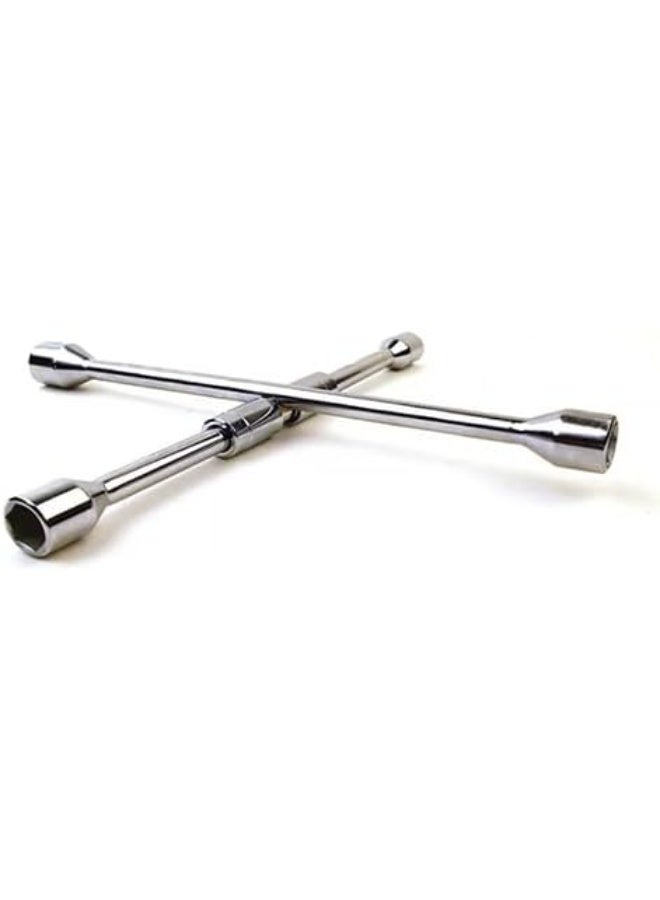 Foldable 4-Way Car Tire Lug Wrench – Adjustable Handle for Tightening and Loosening All Car Tires - Image 1