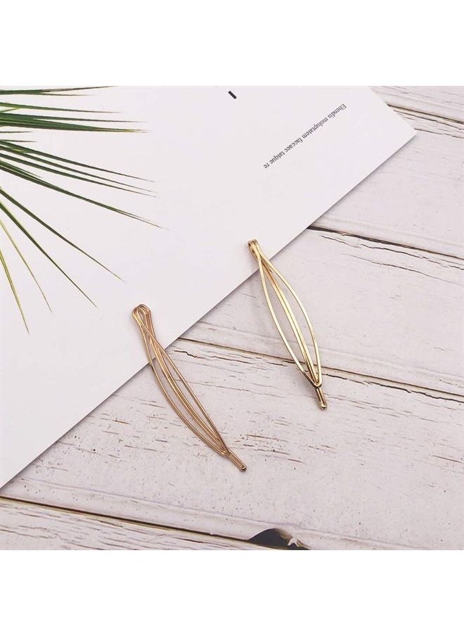 Messen Hair Pins Set Geometric Hair Clips Metal Hairpin Minimalist Hair Styling Jewelry Hair Clamps Accessories Barrettes Gold Bobby Pin for Girl Women (8 Pieces,Style 7)  - Image 5
