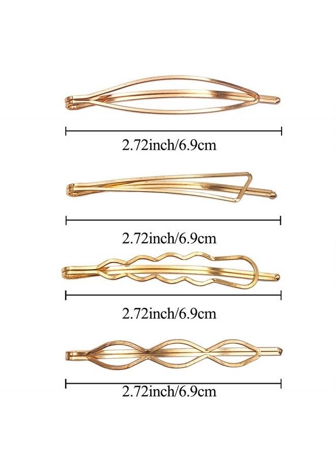 Messen Hair Pins Set Geometric Hair Clips Metal Hairpin Minimalist Hair Styling Jewelry Hair Clamps Accessories Barrettes Gold Bobby Pin for Girl Women (8 Pieces,Style 7)  - Image 3
