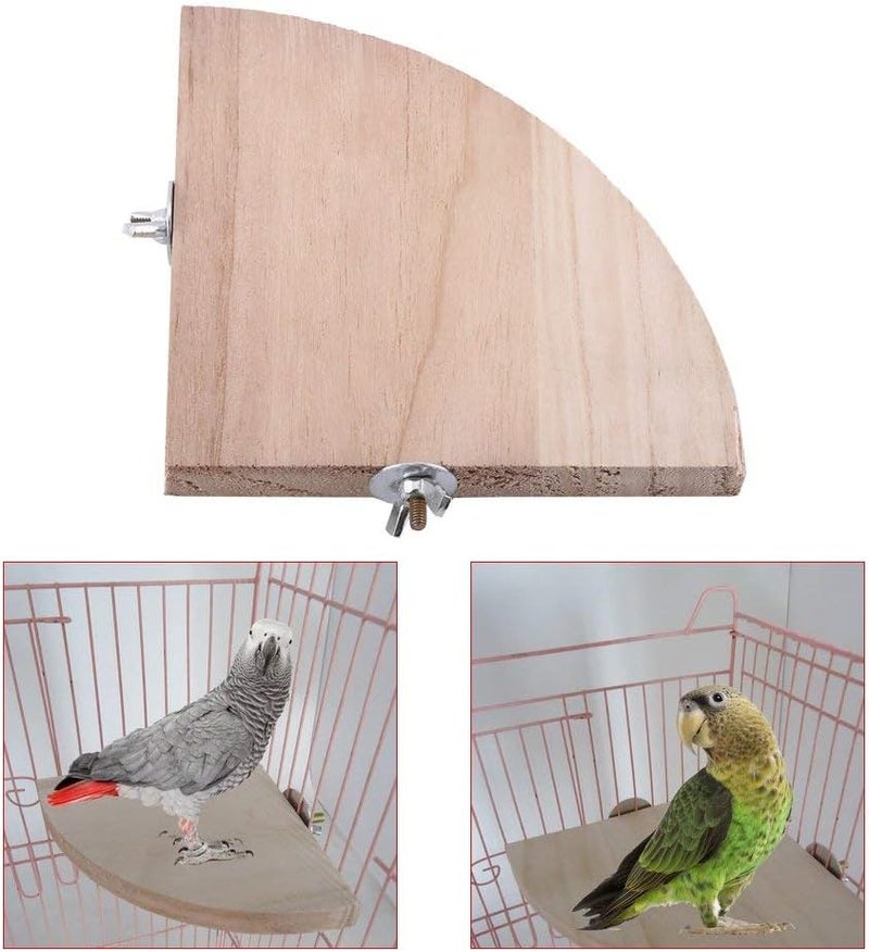 Tnfeeon Parrot Cage Perch Stand Platform, Bird Cage Stand, Wooden Birdcage Ladders Budgie Pet Rat Mouse Exercise Accessories - Image 4