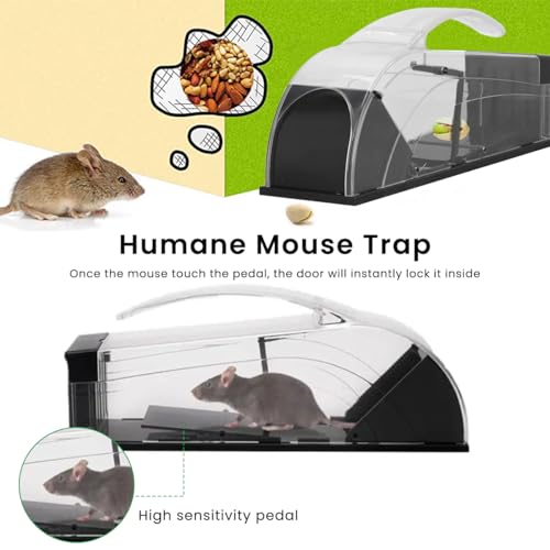 HASTHIP® Rat Trap Cage for House Garden Patio with Handle, 25cm Humane Mouse Trap Cage, Reusable Enlarged Smart Rat Catcher - Image 5