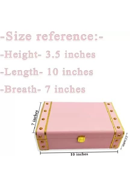 Polaris Fox Polaris fox Trunk Box for Gifting Purpose Size 10x7x35 inch Baby Pink Color Ideal for gifting and storage  - Image 2