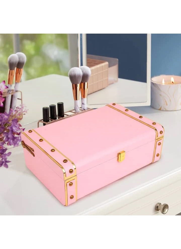 Polaris Fox Polaris fox Trunk Box for Gifting Purpose Size 10x7x35 inch Baby Pink Color Ideal for gifting and storage  - Image 1