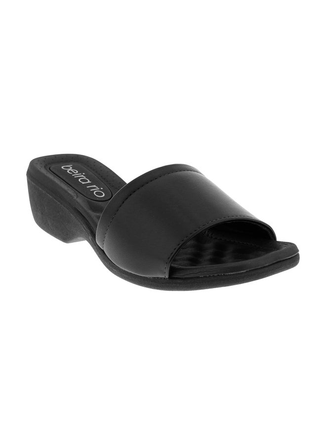 Beira Rio Embellished Slip-On Wedge Heel Sandals - Image 5