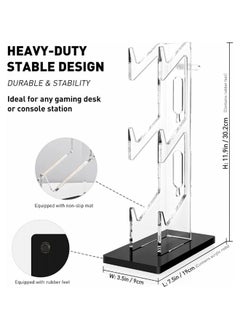 linkship Game Controller Holder Headset Stand, 3-Tier Acrylic Game Controller Stand For PS4/PS5/XBOX ONE/SWITCH，Universal Design  - Image 3