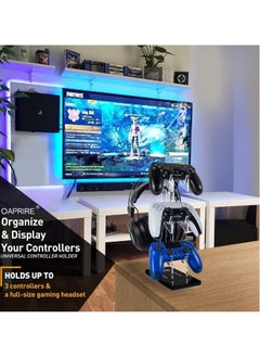 linkship Game Controller Holder Headset Stand, 3-Tier Acrylic Game Controller Stand For PS4/PS5/XBOX ONE/SWITCH，Universal Design  - Image 2