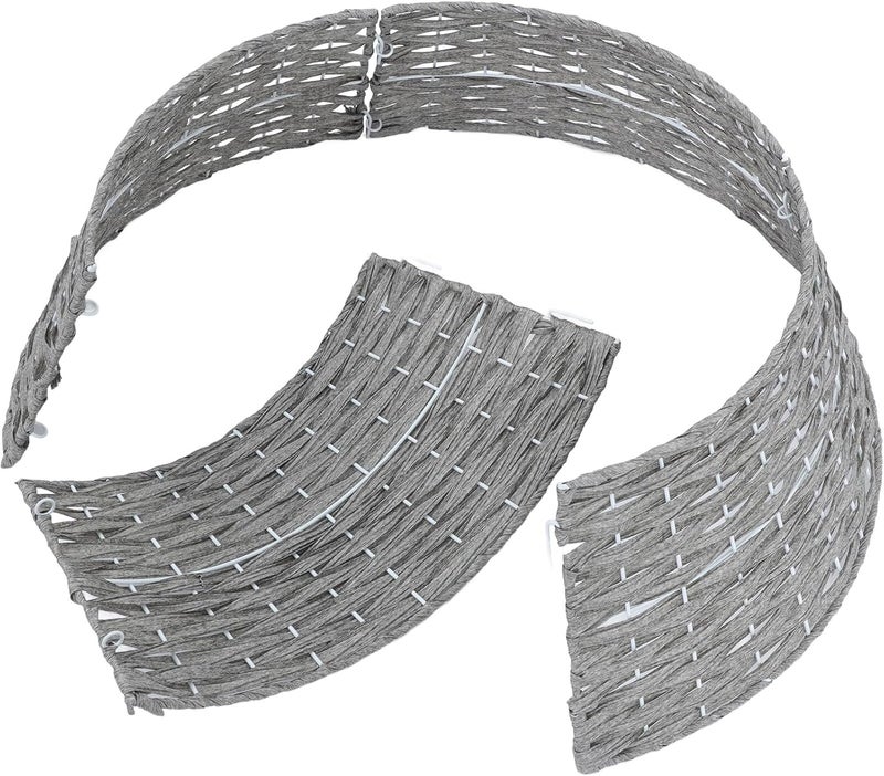 VICASKY Christmas Tree Skirt Collar Large Grey Round Base Cover Nordic Style Xmas Decorations for Holiday Seasonal Décor - Image 1