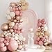 LANGASQUE Dusty Pink Balloon Arch Kit 143Pcs Boho Blush Pink Sand White Nude Rose Gold Balloons Garland Arch Kit Confetti Balloons for Boho Birthday Bridal Shower Wedding Baby Shower Decorations - Image 2