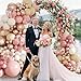 LANGASQUE Dusty Pink Balloon Arch Kit 143Pcs Boho Blush Pink Sand White Nude Rose Gold Balloons Garland Arch Kit Confetti Balloons for Boho Birthday Bridal Shower Wedding Baby Shower Decorations - Image 4