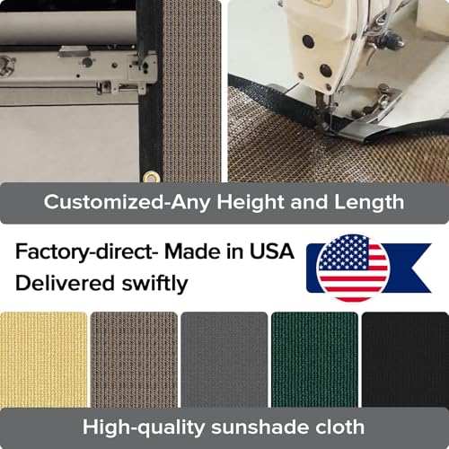 Cisvio 5ftx50ft Fence Privacy Screen Heavy Duty 170 GSM Windscreen & Dustproof Fabric Privacy Screen Covering Mesh Fencing for Outdoor Patio, Balcony, Pool Deck, Brown - Image 2