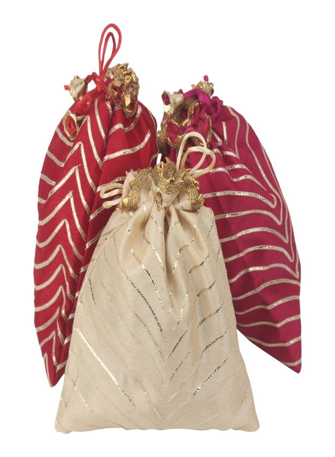 WS Wrap Shap New Wave Leheriya Potli Batwa Bag for Shagun, Return Gifts, Favours, Prashad, Wedding (25) - Image 1