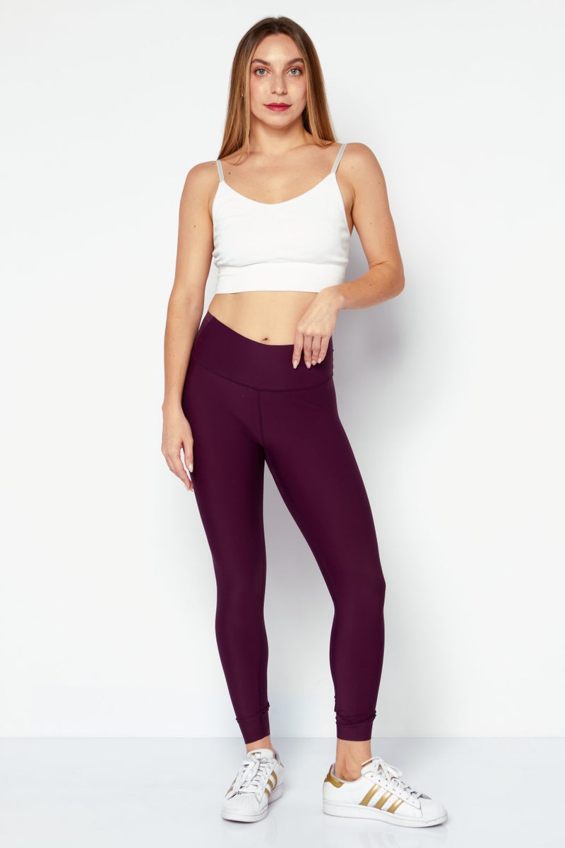 TRIUMPH ت leggings نسائية سادة، مارون - Image 2
