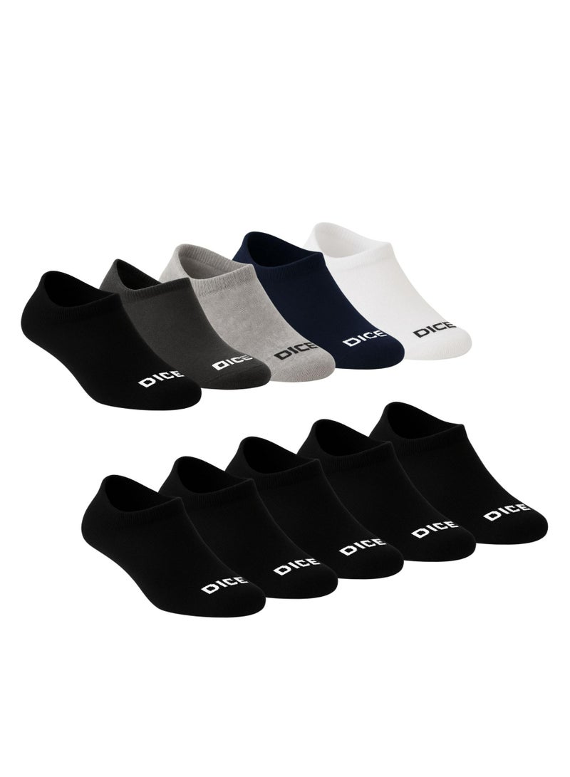 DICE Pack of 10 Cotton Socket Socks for Men - Image 1