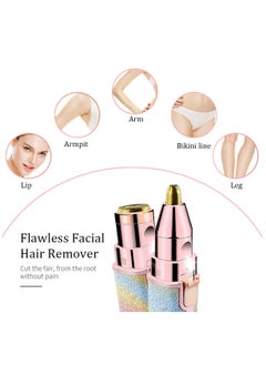 Generic 2 in 1 Rechargeable Eyebrow Trimmer & Facial Hair Remover for Women,  Eyebrow Razor and Painless Hair Removal  - Image 4