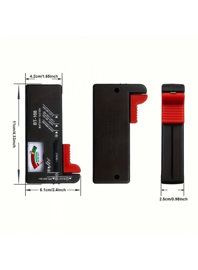 Battery Tester with Color-Coded Indicator - Checks AA, AAA, C, D, 9V, 1.5V Button Cells, Universal, Volt Tester Checker - Image 3