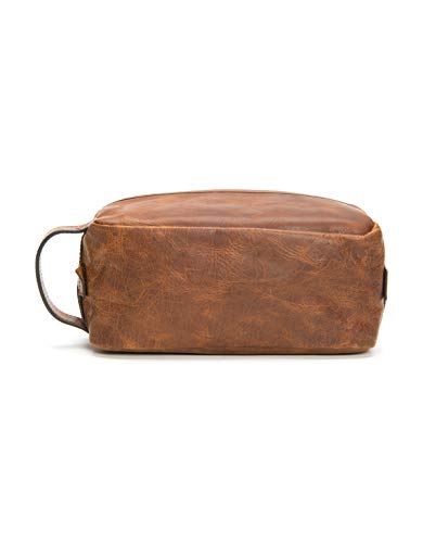 FRYE Men's Logan Large Travel Dopp Kit, Cognac, One Size,Standard - Image 4