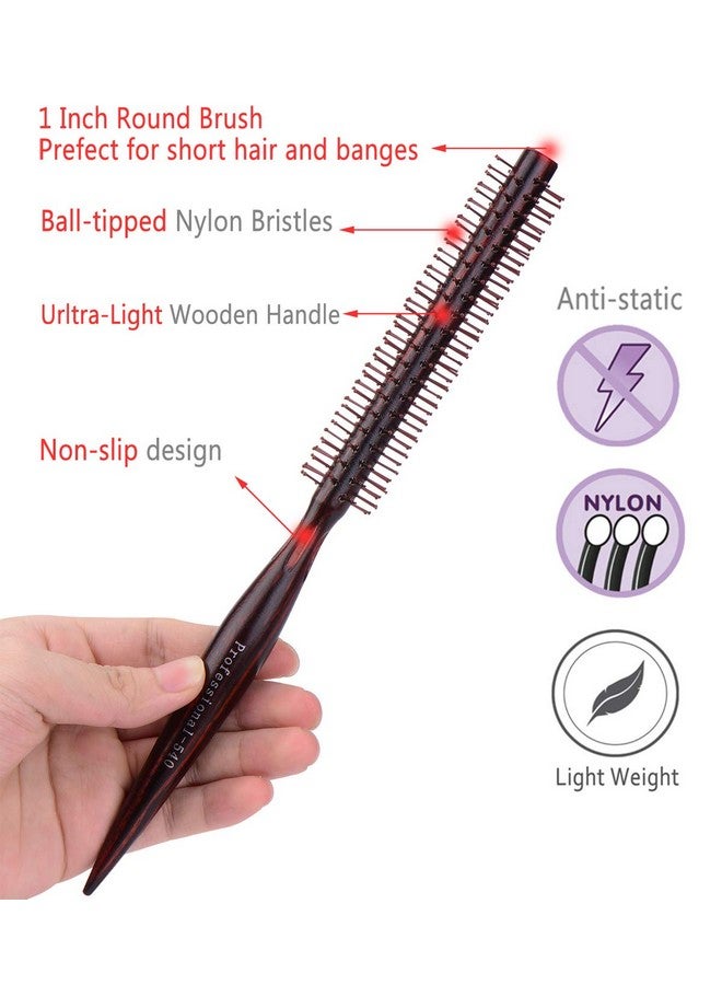 برفهير فرشاة شعر صغيرة مستديرة من بيرفيهير بشعيرات نايلون، فرشاة تصفيف وتجفيف الشعر القصير - Image 4