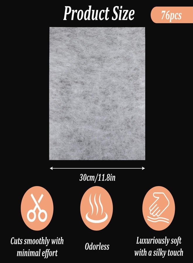 WJIAAA Tissue Flower Wrapping Paper, 76 Sheets Milky White Floral Bouquet Wraps, 30cm/11.8in Non-woven Waterproof Papel Para Ramos De Flores with Removable Lining Paper, Korean Cotton Flower Bouquet - Image 3