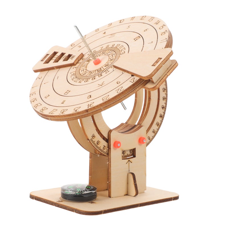 2pcs Sun Dials For Outdoors: Diy Equatorial Sundial Kit - Ancient Timekeeper Model Science Project For Classroom Or Garden Decor - Image 1