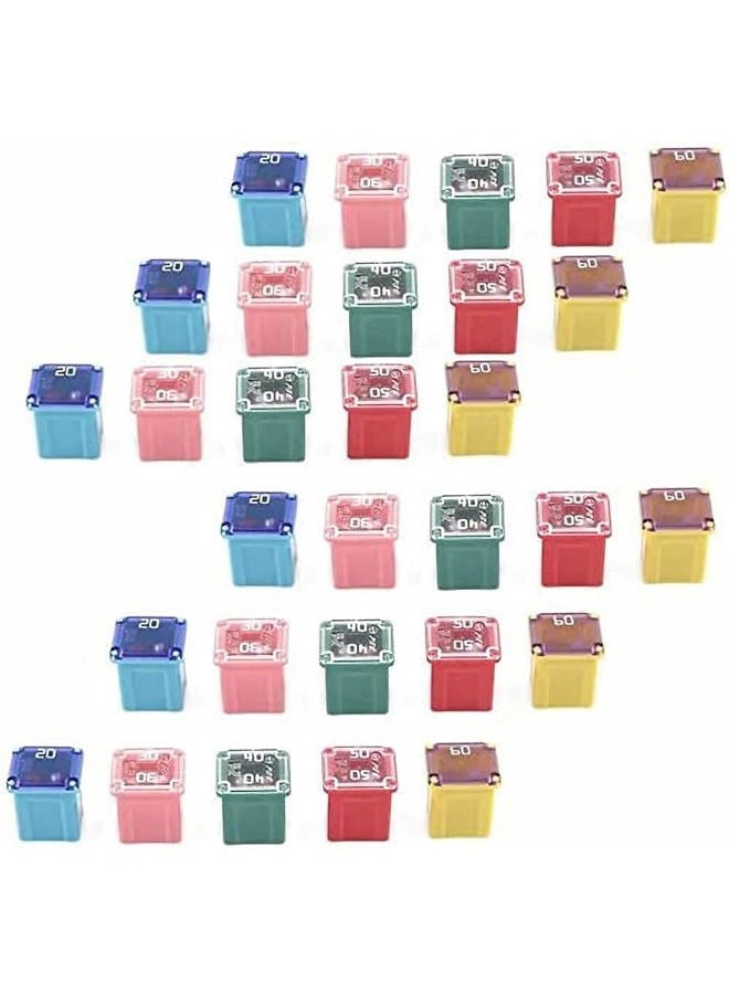 JESUNK CHERRY CUTE 30 pc Automotive Low Profile JCASE Box Shaped Fuse Kit for Ford, Chevy/GM, Nissan, and Toyota Pickup Trucks, Cars and SUVs - Image 1