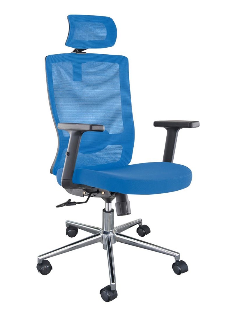 Mahmayi Mahmayi SleekLine T01B High Back Ergonomic Office Mesh Chair - Blue  - Image 1