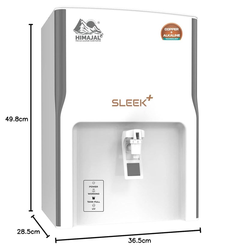 HIMAJAL PREMIUM ALKALINE RO PURIFIER Himajal Sleek Ro Copper Alkaline UV Technology Water Purifier White - Image 4