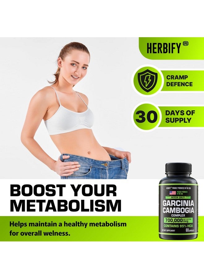 HERBIFY هيربيفي Garcinia Cambogia مكمل دعم العافية للنساء والرجال - مستخلص عشبي بخصائص مضادة للأكسدة - معزز للطاقة للحيوية اليومية ودعم الهضم - 60 حبة - Image 2