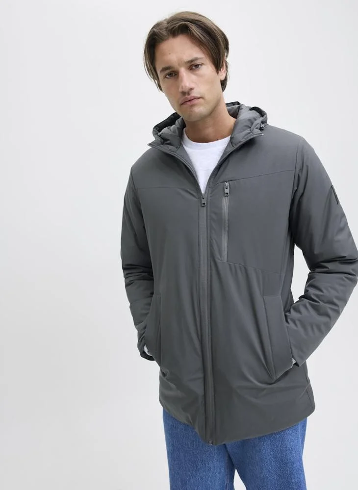 JJ Rebel  Casual Parka Zip Through Jacket for Men | Best Price UAE