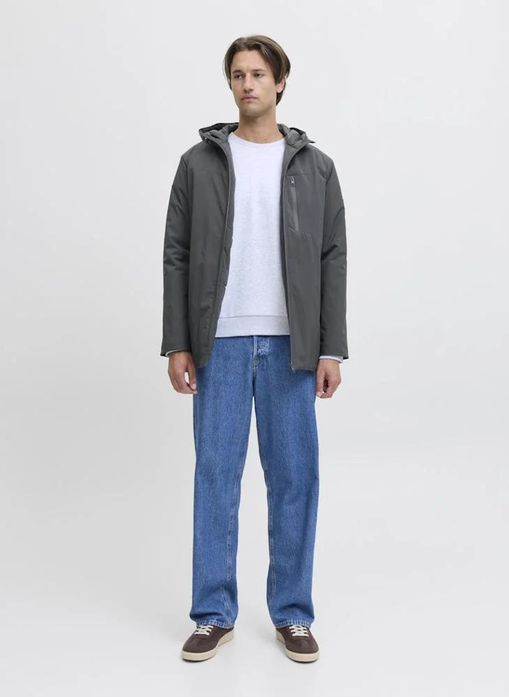 JJ Rebel  Casual Parka Zip Through Jacket for Men | Best Price UAE