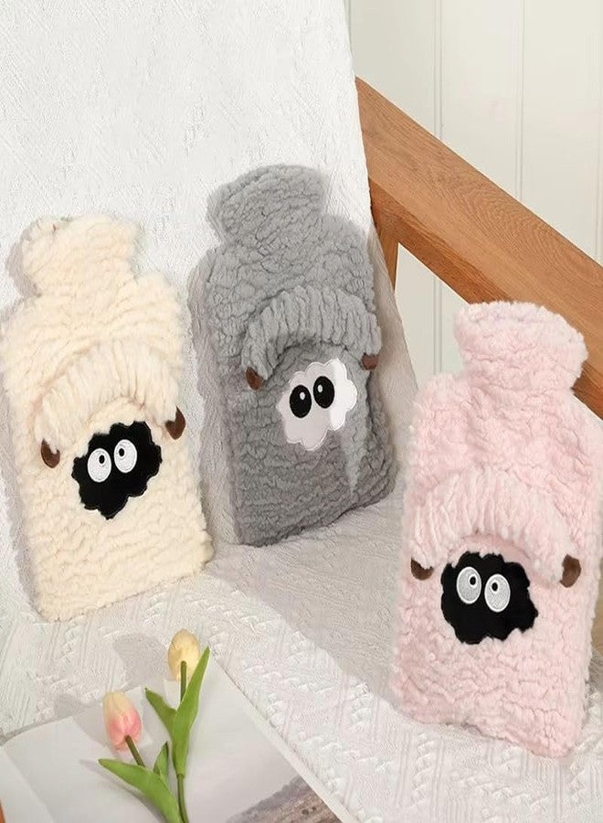 Evona 1L Cute Hot Water Bag Cartoon Design Soft Cover, Joint Pains, Muscular Cramps, Menstrual Discomfort, Stomach Aches, And Back Pain, Durable, Leak-proof, Easy to carry Hot Cold Therapy-1- (Gray) - Image 4