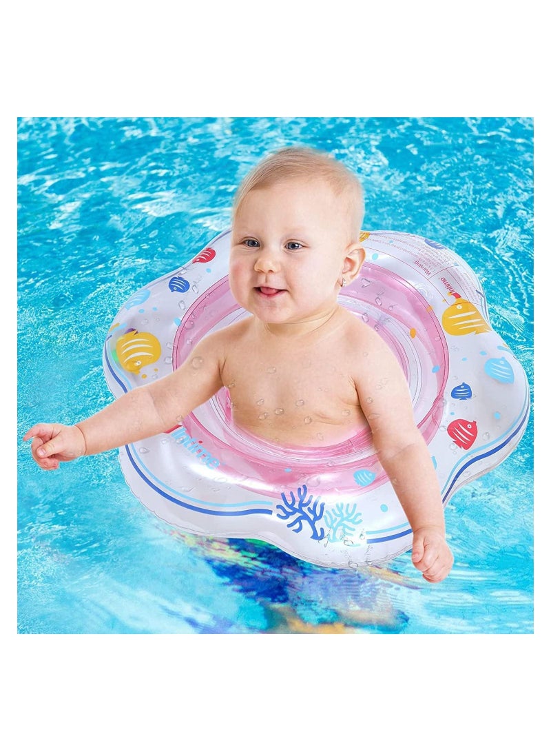 PRINTSHOP4ME Baby Swimming Ring Floats with Safety Seat Double Airbag Swim Rings for Babies Kids Swimming Float Baby Floats for Pool Swim Training Aid Kids PVC Pool Floats for Toddlers of 6-24 Months - Image 2