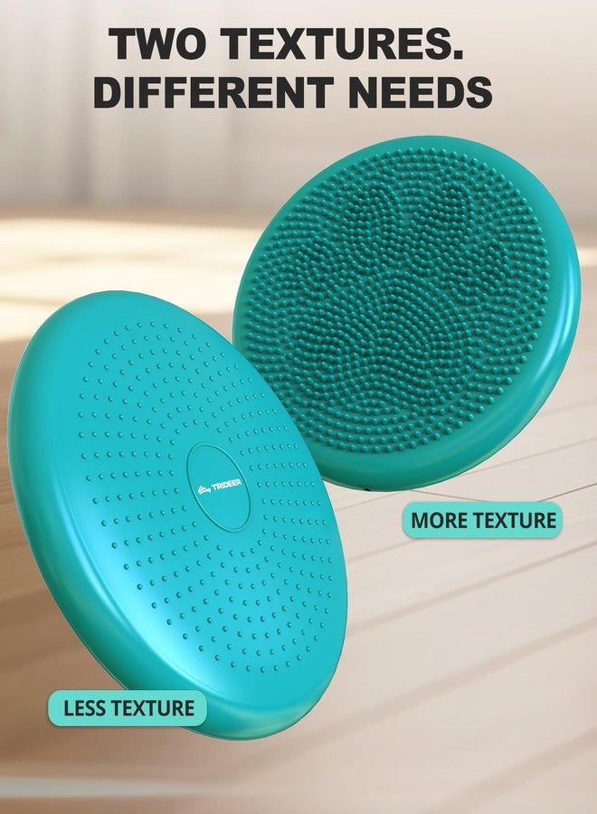 ترايدير قرص توازن Trideer Wobble Cushion Core، مقعد مرن للفصول الدراسية الابتدائية، مقعد متأرجح للأطفال ذوي الاحتياجات الحسية، وسادة توازن مع مضخة نفخ - Image 2