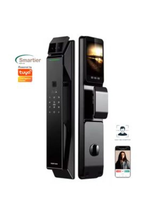 Tuya Smart door lock equipped with a camera and supports Face ID, fingerprint, password, phone application (Tuya Smart), card and key - Image 2