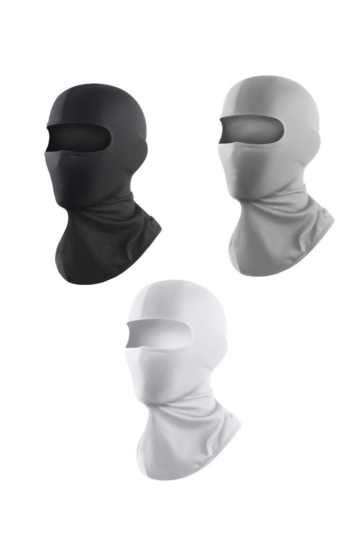 INSIJAM 3 Pack Balaclava Face Mask Ice Silk UV Protection Mask Ice Silk with Summer Neck Gaiter for Men and Women Sun Hood Cycling Climing Running - Image 1