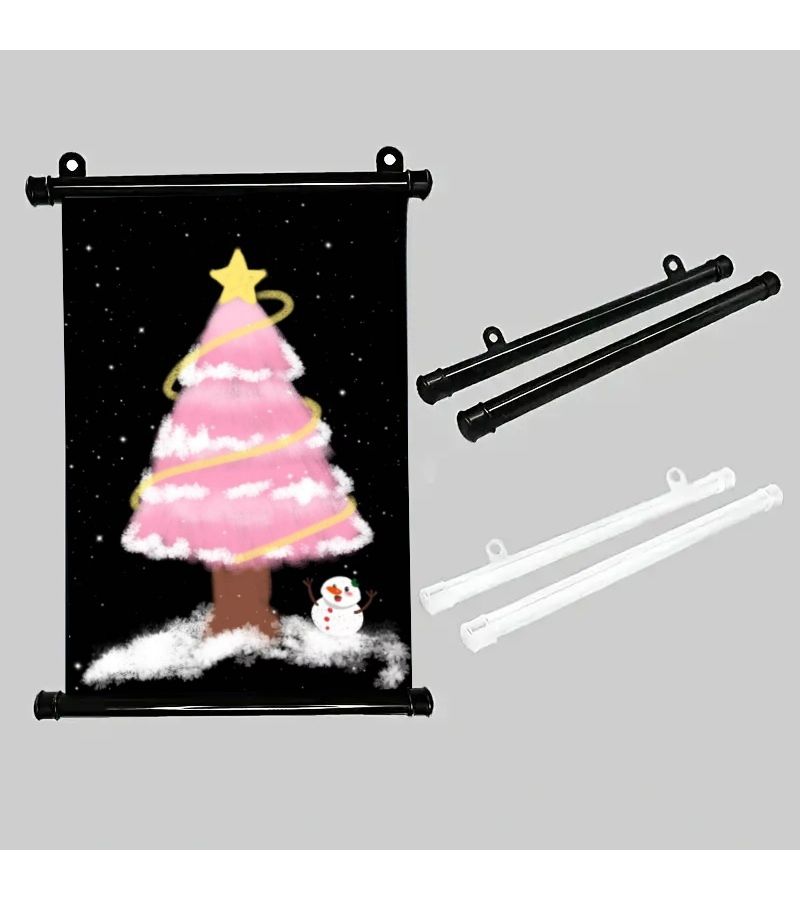 1PC DIY Diamond Painting Hanging Frame Poster Holder Black 53cm 20 87in Scroll Non Magnetic Oil Painting Picture Frame Home Decoration - Image 1