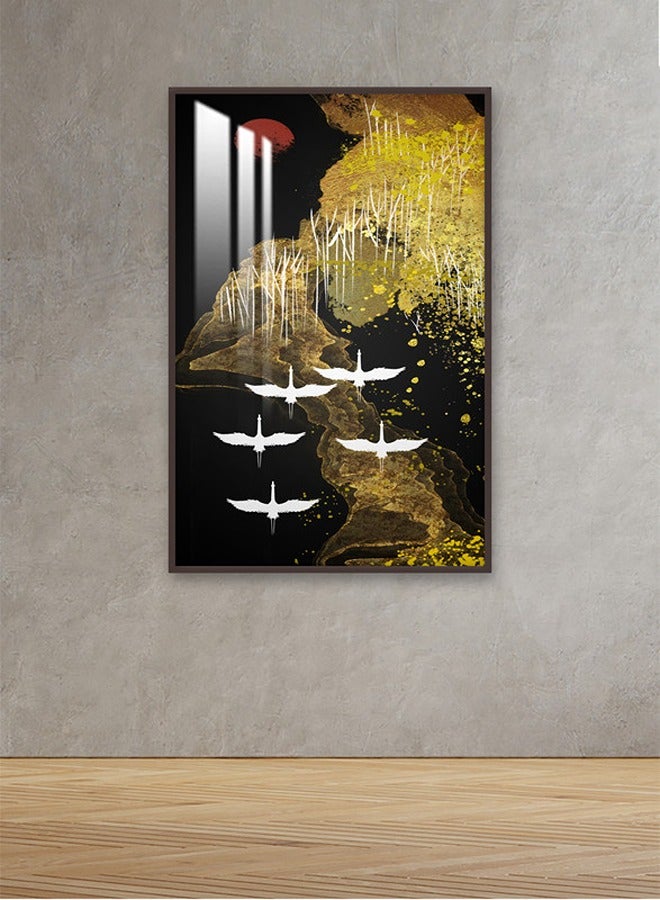 ماركتنا لوحة جدارية120×80سم مع برواز بني وطبقة اكريلك شفاف بتصميم طبيعة - Image 1