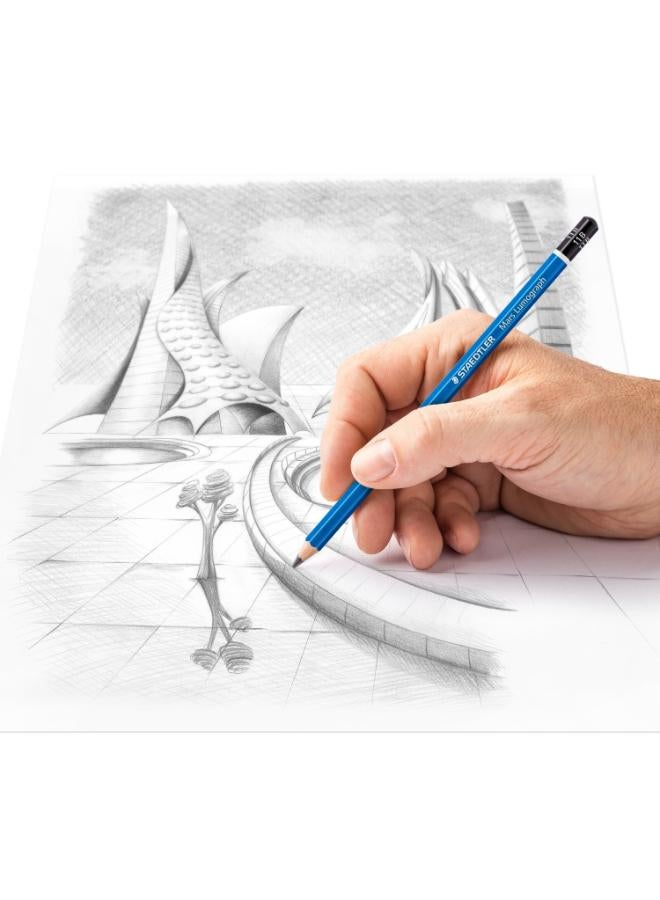 ستدلر عبوة من 12 قلم رصاص جرافيت فاخر 11بي - Image 4