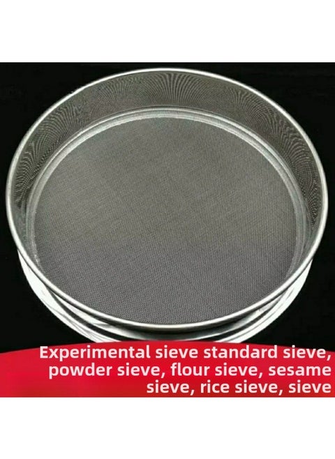 Sieve Stainless Steel Sesame Sieve Rice Sieve Rice Cake Sieve Cat Litter Dust Sieve Filter Screen Sieve Fine Household Sieve-Specifications:Diameter 20cm-Color:100 Mesh Soy Milk Milk Tea Filter