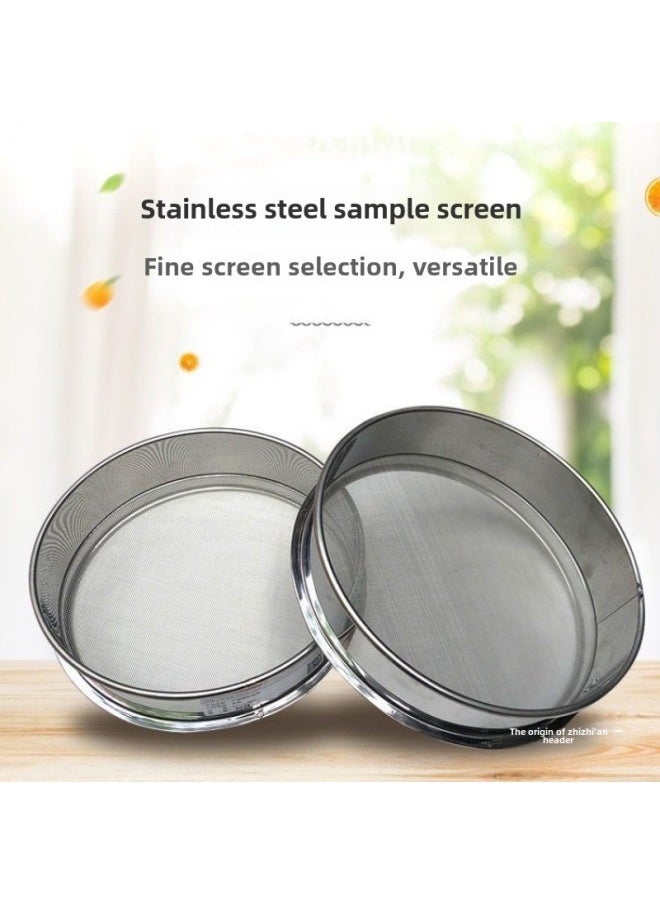 Sieve Stainless Steel Sesame Sieve Rice Sieve Rice Cake Sieve Cat Litter Dust Sieve Filter Screen Sieve Fine Household Sieve-Specifications:Diameter 20cm-Color:100 Mesh Soy Milk Milk Tea Filter