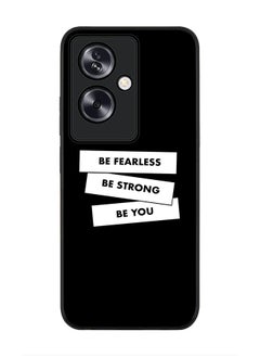 Rugged Black Edge Case for Oppo A79 5G, Slim fit Soft Case Flexible Rubber Edges Anti Drop TPU Gel Thin Cover - Fearless, Strong, You