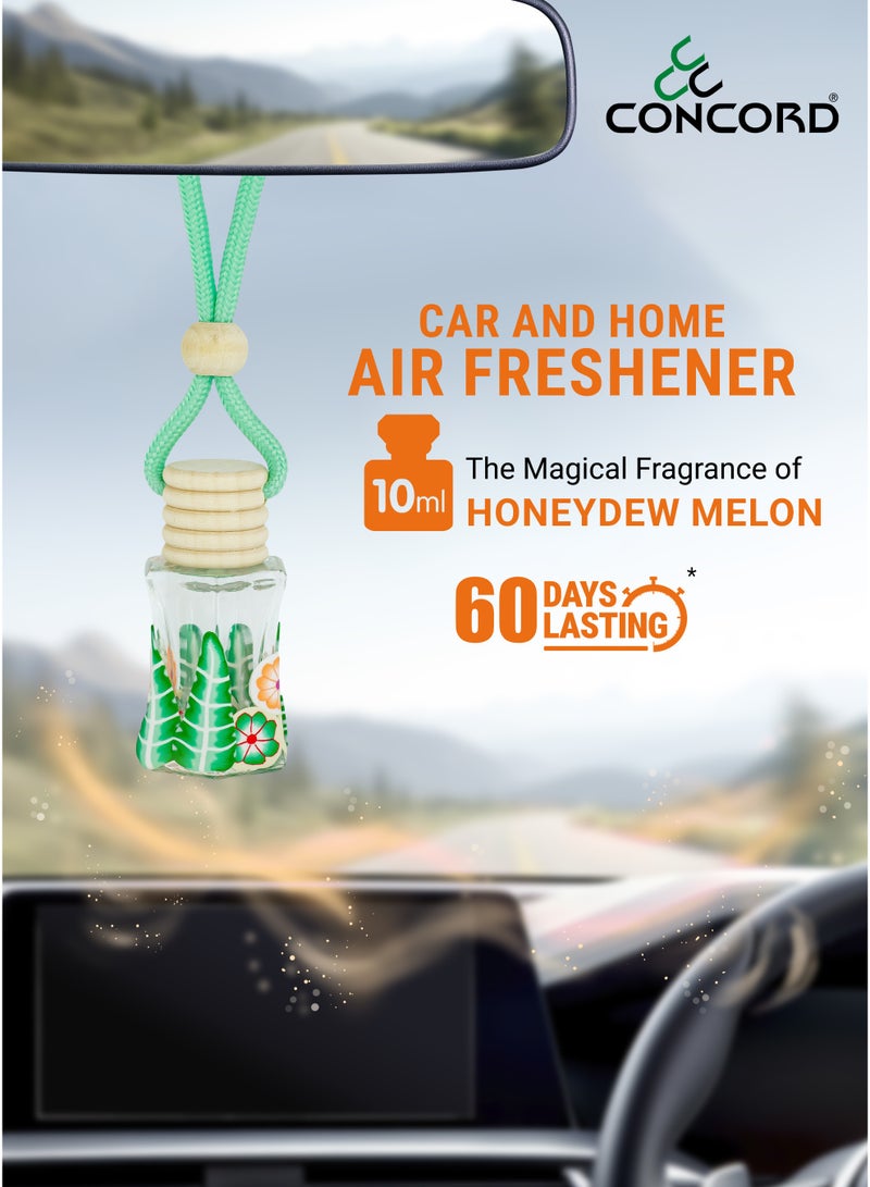 CONCORD - Car and Home Hanging Air freshener, 10ml | Honeydew Melon Fragrance, 60 Days Lasting* | Limited Time Offer: PACK OF 2 - Image 2