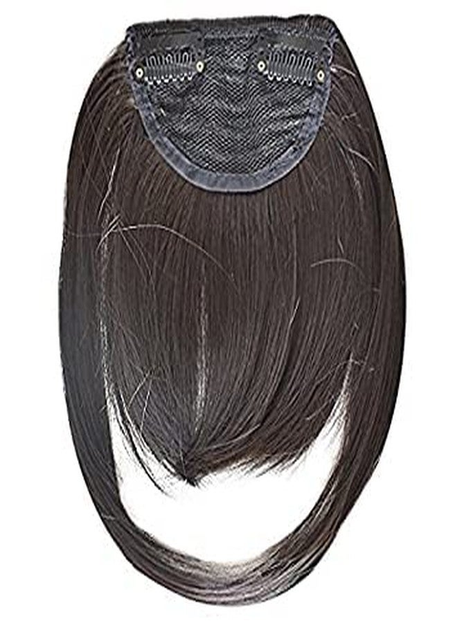 KYNA Hair Fringe Extension Clip In Front Bang Hair Accessories For Girls And Women (Dark Brown Colour) - Image 3
