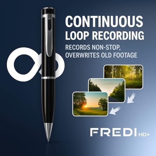 FREDI HD PLUS Full HD 1080p Pocket Pen Camera | 30FPS Smooth Video | JPG Photo Mode | 170mAh Battery | 128 GB SD Card Support | Compact Design for Personal and Professional Use - Image 5