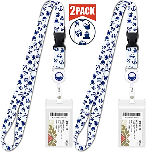 Cruise On Cruise Lanyard for Ship Cards – 2-Pack Retractable Badge & Waterproof Key Card Holder for Ship Cards – Cruise Essentials 2026-2027, Perfect for Travel & Vacation (White & Navy) - Image 5
