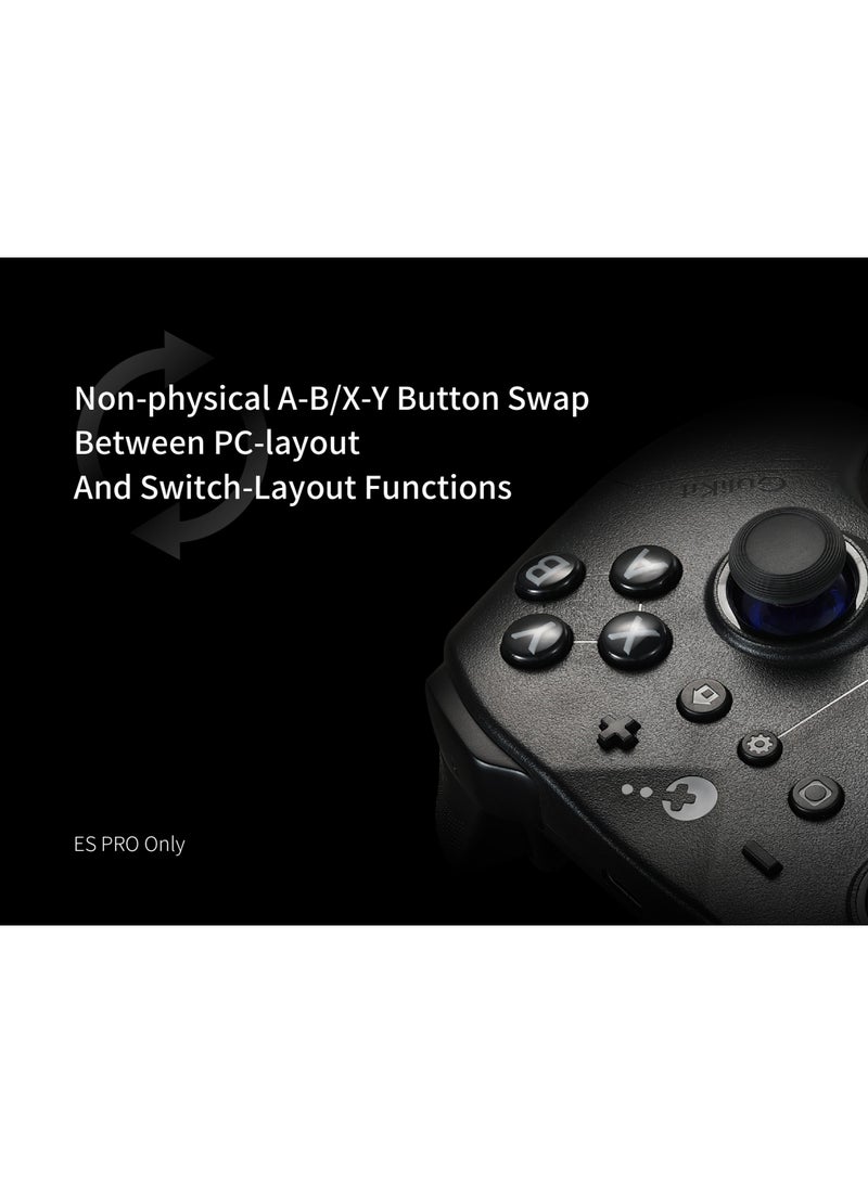 GuliKit ES Pro Fastest Wireless Controller for Windows PC , Android & IOS, Nintendo Switch 2 / Switch – TMR Joysticks (Anti-Drift, 4,000-Level Precision), 1000Hz Wired on PC, 730Hz Low-Latency Bluetooth (3.25ms), 256-Level Hall Triggers, Gyro, Turbo, 950mAh Battery. - Image 4
