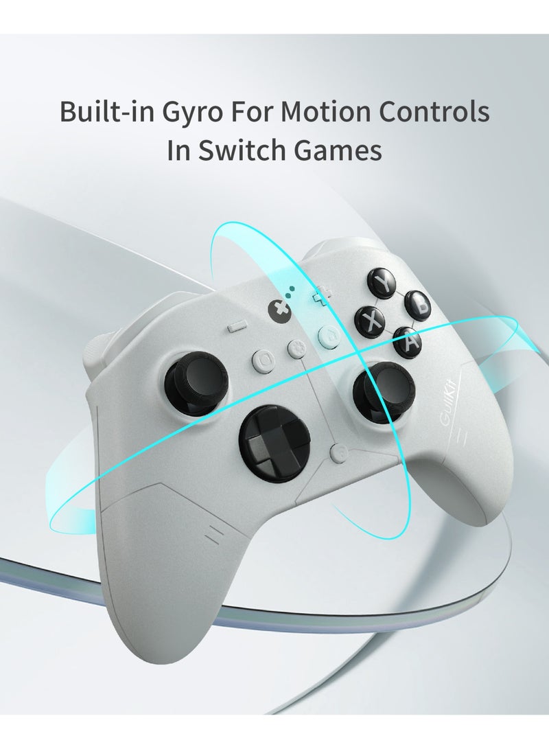 GuliKit ES Pro Fastest Wireless Controller for Windows PC , Android & IOS, Nintendo Switch 2 / Switch – TMR Joysticks (Anti-Drift, 4,000-Level Precision), 1000Hz Wired on PC, 730Hz Low-Latency Bluetooth (3.25ms), 256-Level Hall Triggers, Gyro, Turbo, 950mAh Battery. - Image 5