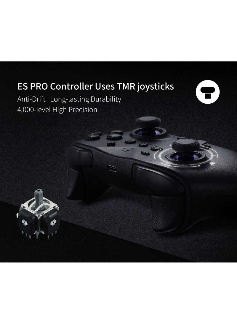 GuliKit ES Pro Fastest Wireless Controller for Windows PC , Android & IOS, Nintendo Switch 2 / Switch – TMR Joysticks (Anti-Drift, 4,000-Level Precision), 1000Hz Wired on PC, 730Hz Low-Latency Bluetooth (3.25ms), 256-Level Hall Triggers, Gyro, Turbo, 950mAh Battery. - Image 2