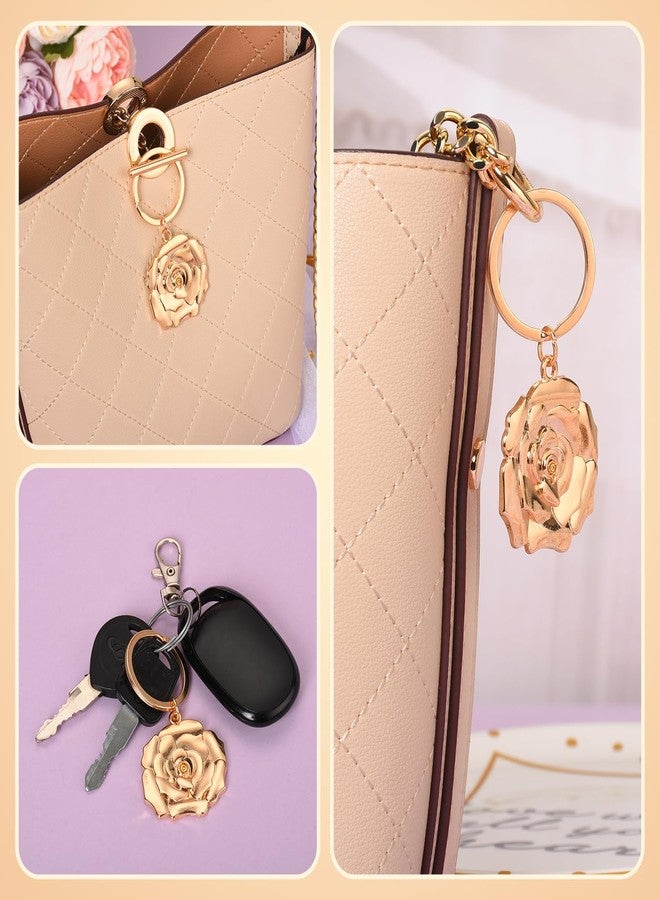 Winocbxt 50 pieces Rose Shaped Keychain/key Ring for baby shower, wedding or bridal shower gifts, gifts, guest memorabilia - Image 4
