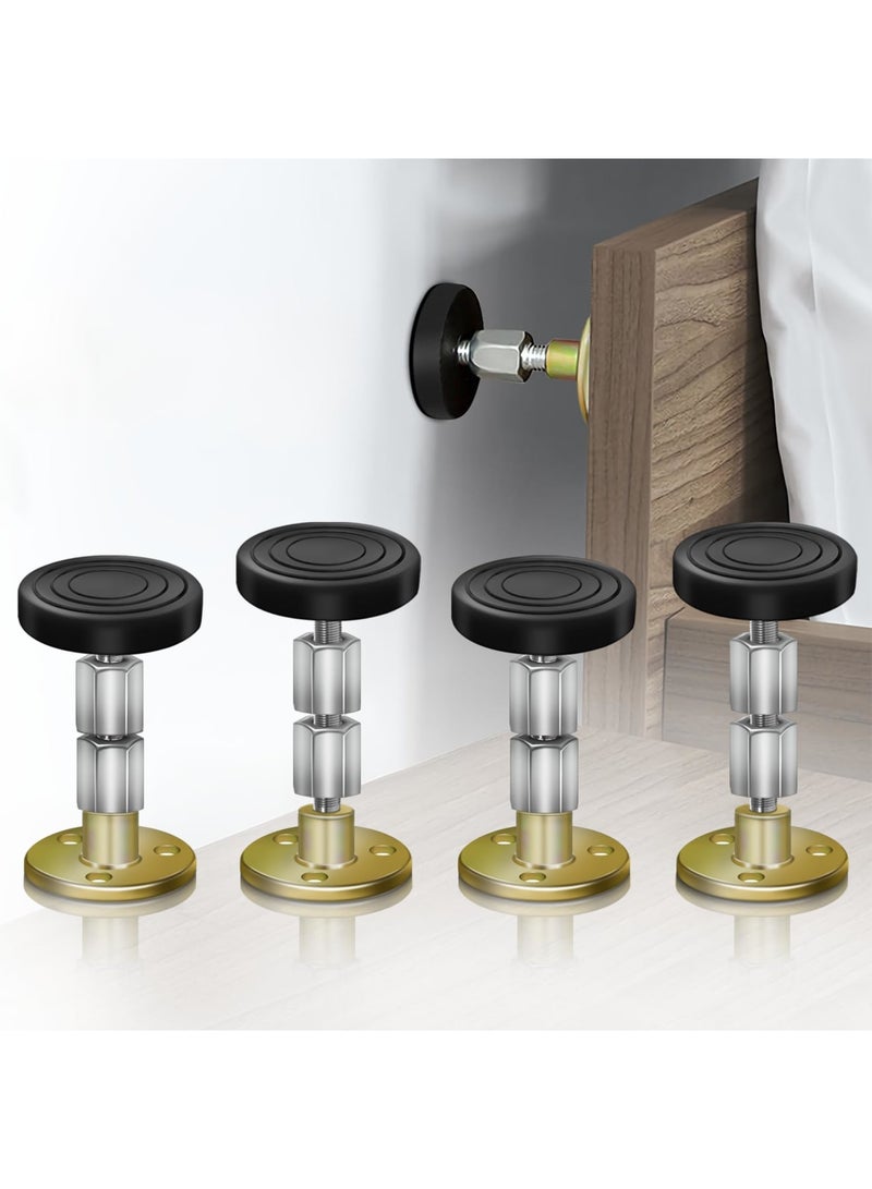 Barakah 4 Pack Headboard Stoppers, Adjustable Bed Frame Anti-Shake Stabilizer, Wall Protector Bumper Guards with EVA Pad, Noise Stopper Threaded Fixer for Quiet Sleep and Furniture Stability (64-87mm) - Image 1